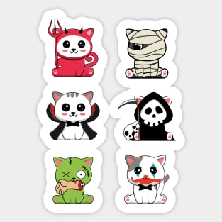 Cute Halloween Cats Pack Sticker